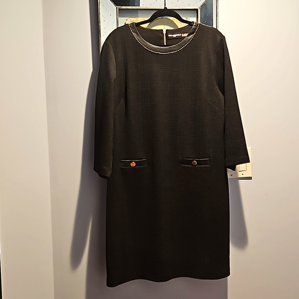Karl Lagerfeld black sheath dress